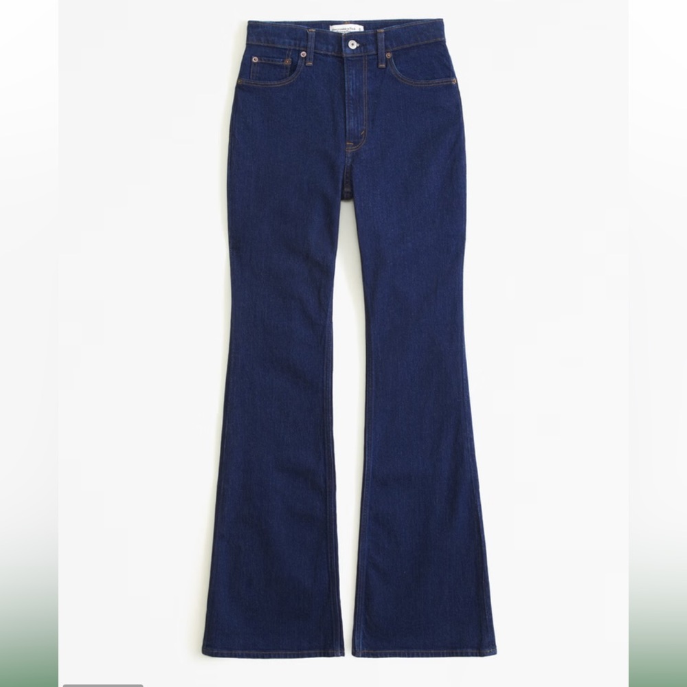 Abercrombie & Fitch Super Dark High Rise Vintage Flare Jean